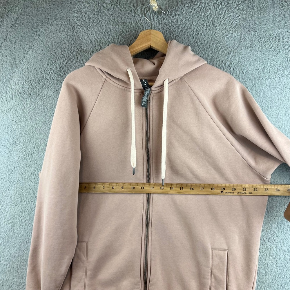 Vuori Restore Full Zip Hoodie Oversize Small Mauve Pink Organic Cotton - Picture 7 of 8